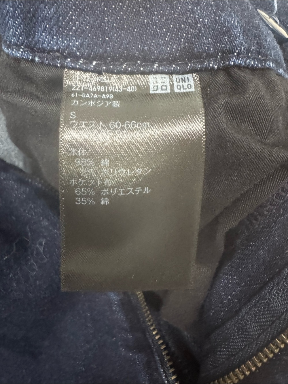 UNIQLO Wide Trouser Jeans High Rise Wide Leg Navy Size S - Picture 6 of 7